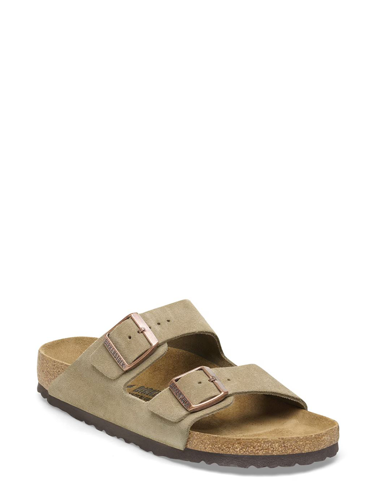 Birkenstock Arizona Suede Leather Sandal for women with soft suede upper, adjustable straps, and contoured cork-latex footbed, perfect summer sandal