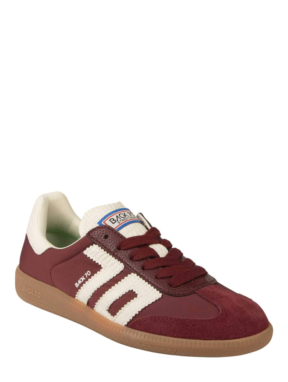 Back 70 Ghost Sneaker - women's vintage-inspired streetwear sneaker in Wine Milk color, styled for summer and fall outfits