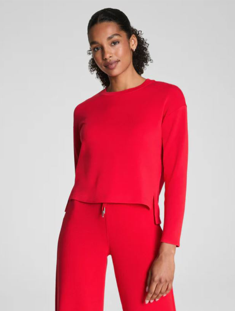 Spanx AirEssentials Long Sleeve Side Slit Top