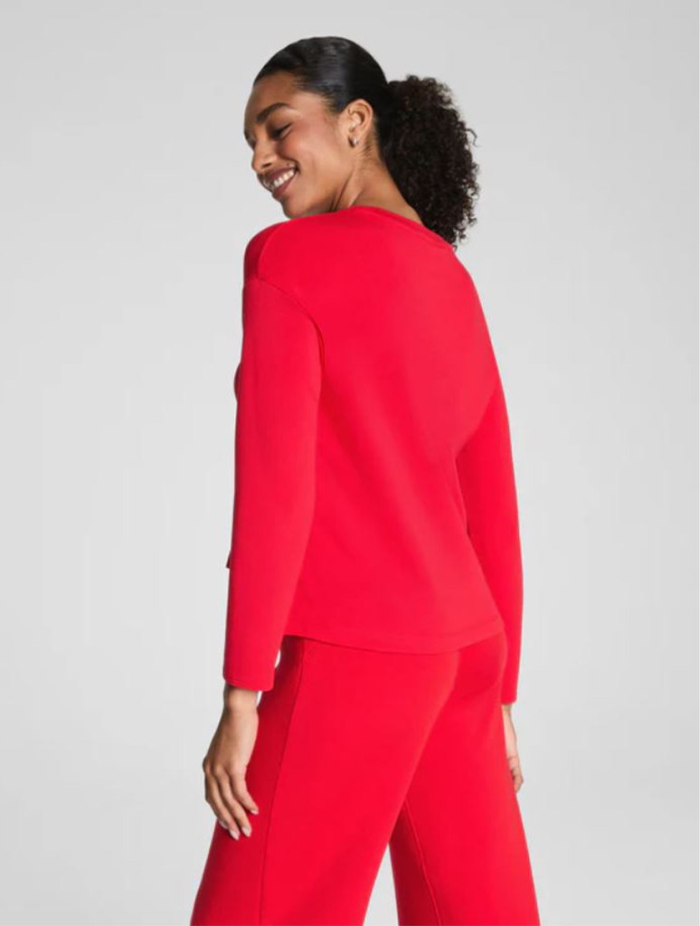 Spanx AirEssentials Long Sleeve Side Slit Top