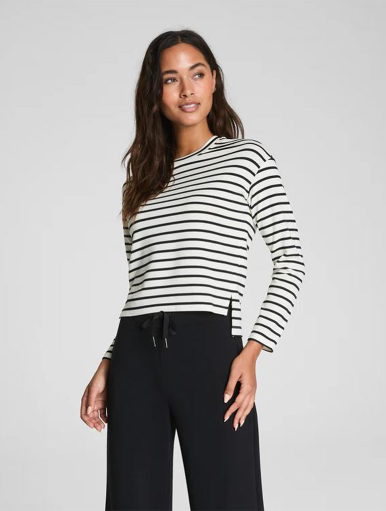 Spanx AirEssentials Long Sleeve Side Slit Top