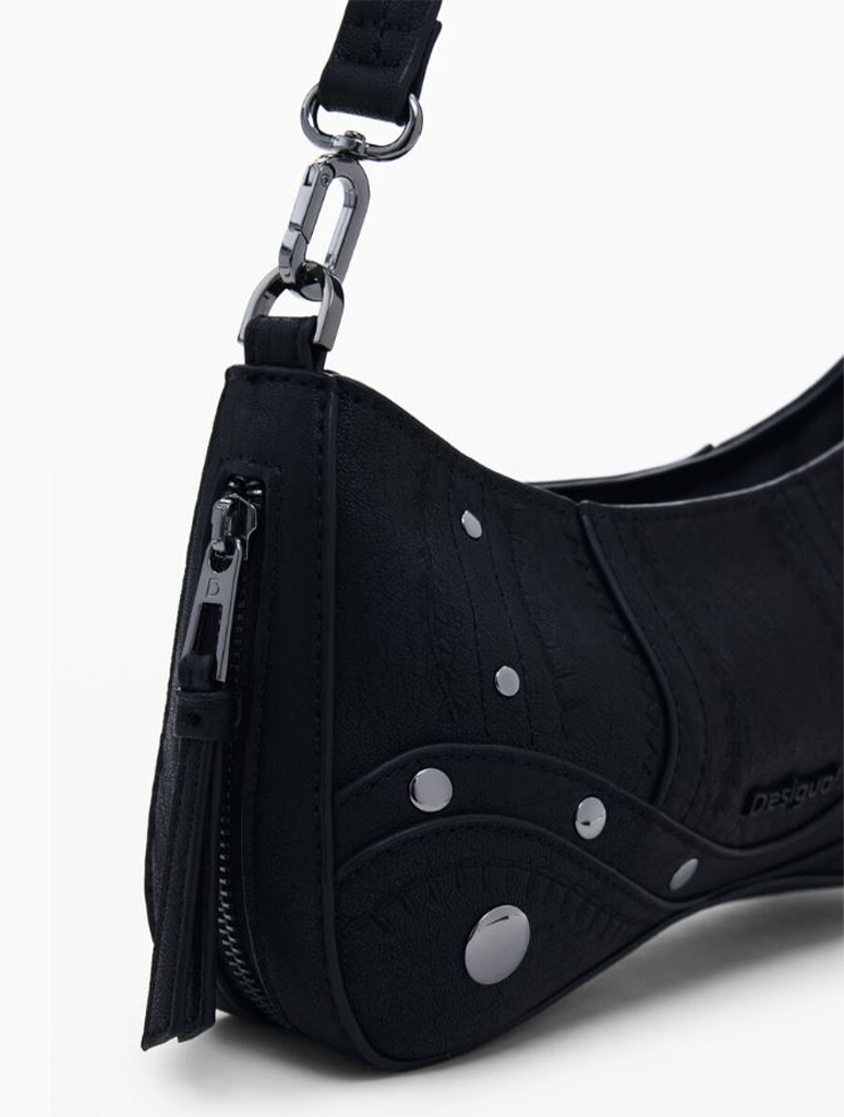 Desigual Small Embroidered Faux Leather Bag