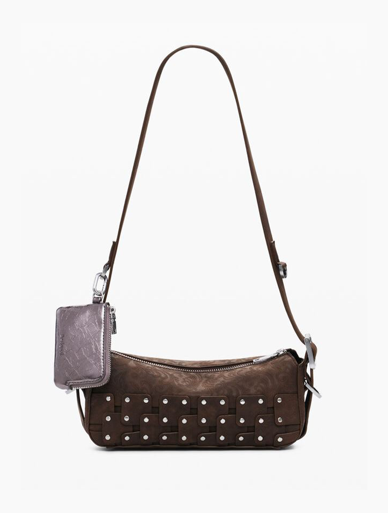 Desigual Small Studded Patch Baguette Bag