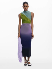 Desigual Gradient Tulle Midi Dress