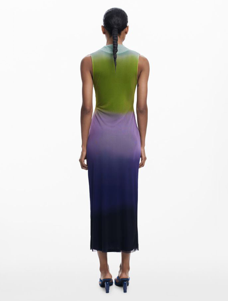 Desigual Gradient Tulle Midi Dress