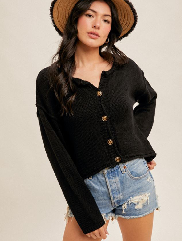 Boxy Cropped Cardigan