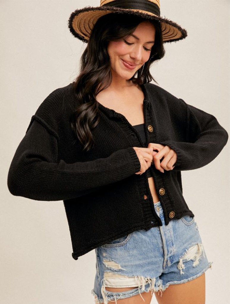 Boxy Cropped Cardigan