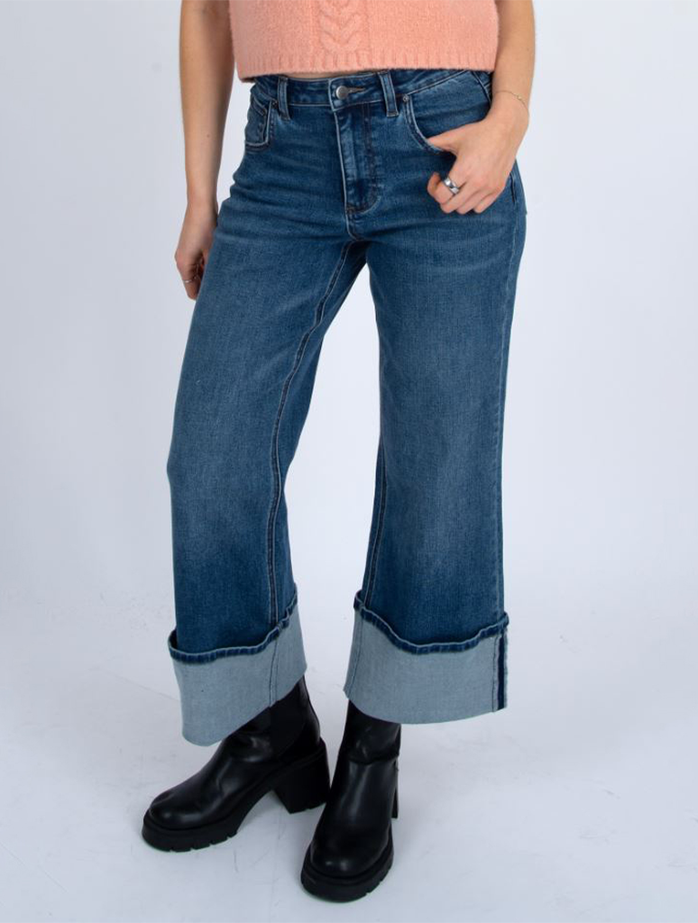 Carla Stretch Denim Cuff Pant