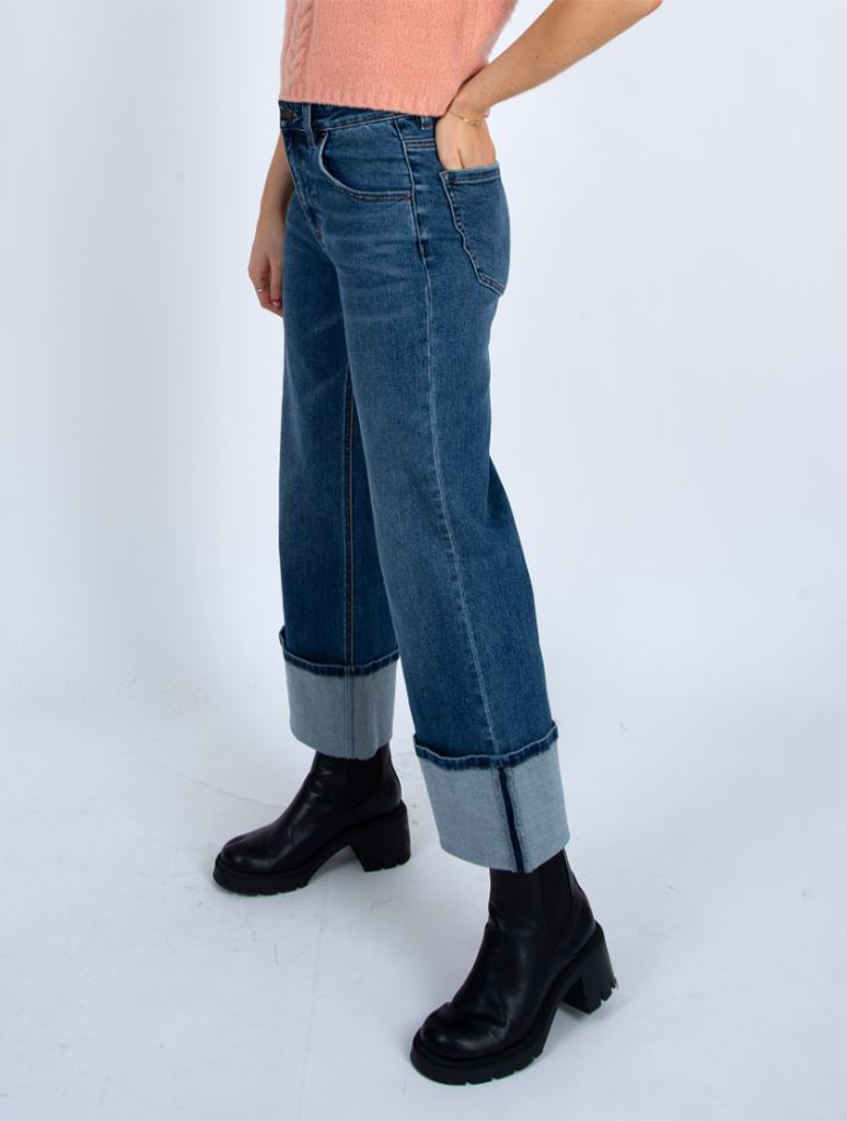 Carla Stretch Denim Cuff Pant