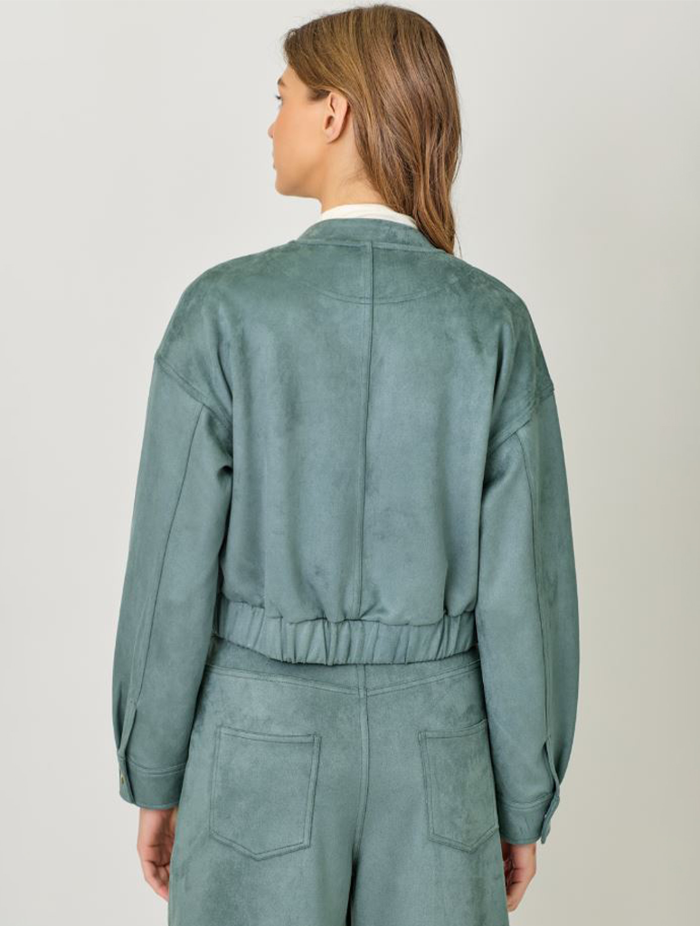 Suede Bomber Jacket