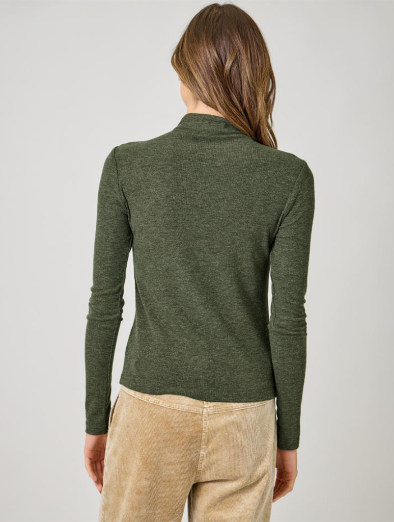 Knit Mock Neck Long Sleeve Top