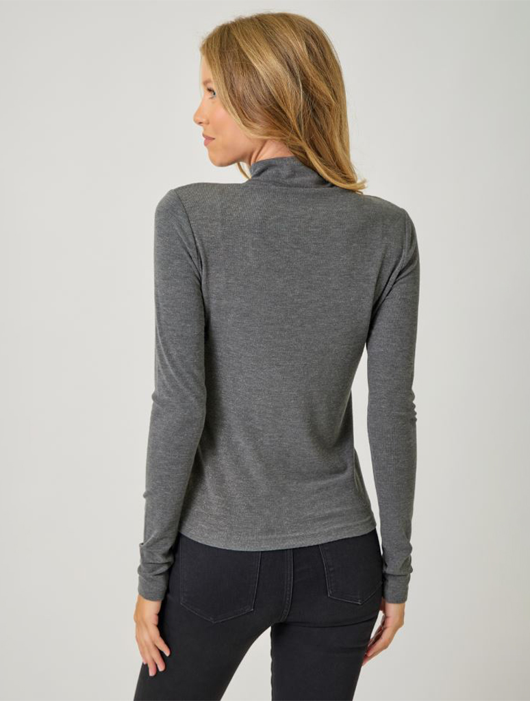 Knit Mock Neck Long Sleeve Top
