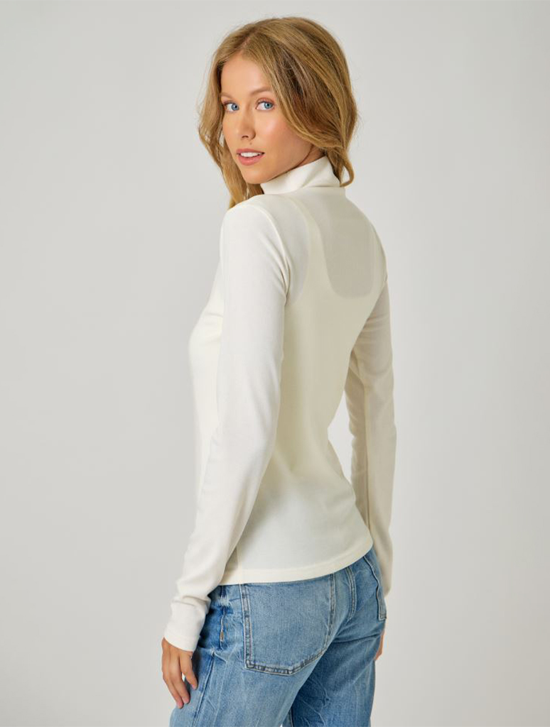 Knit Mock Neck Long Sleeve Top