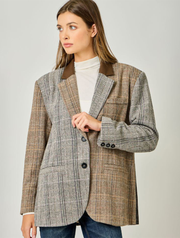 Freckled Herringbone Oversized Jacket