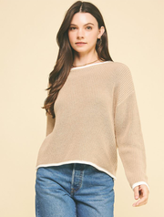 Colorblocked Knit Sweater