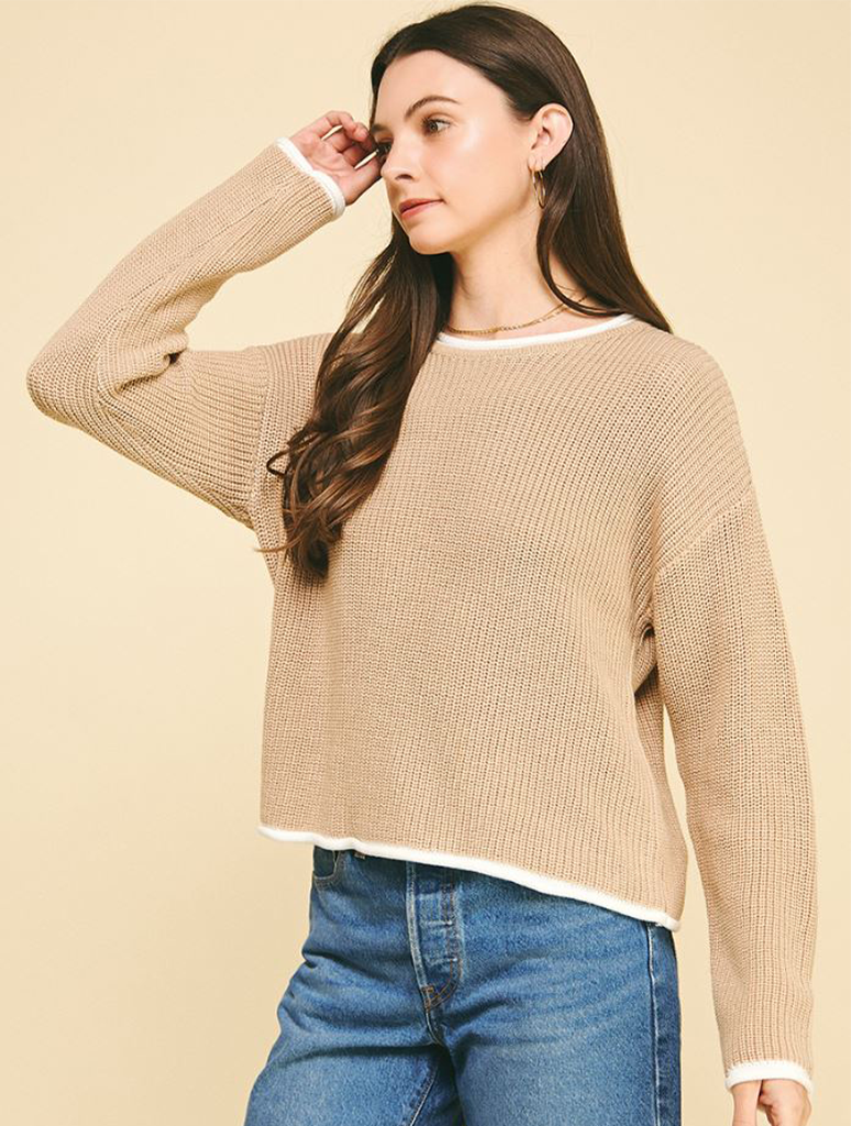 Colorblocked Knit Sweater