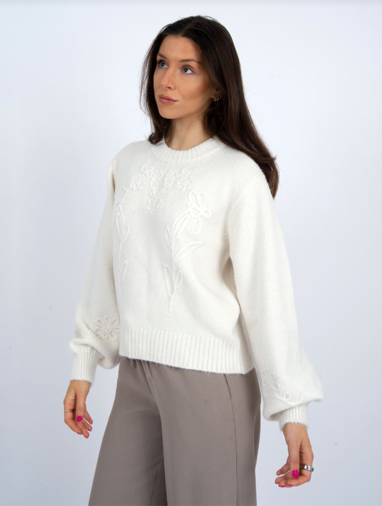 Rhiana Long Sleeve Crewneck Pullover Sweater