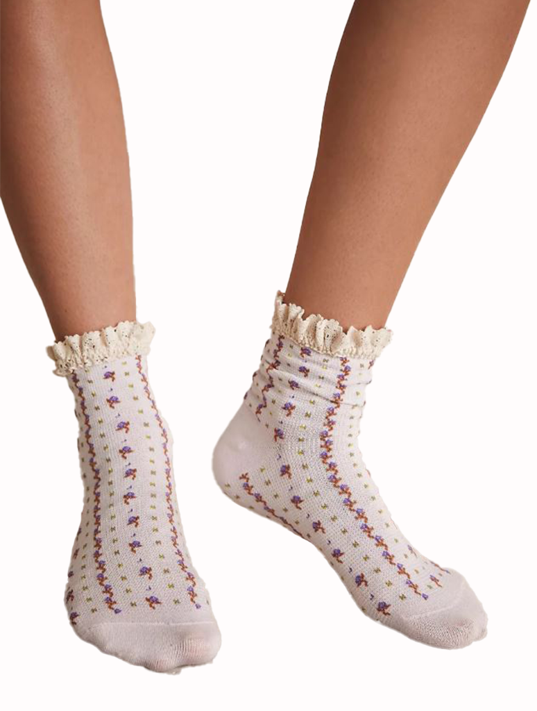 Free People Rosebud Waffle Knit Ankle Sock