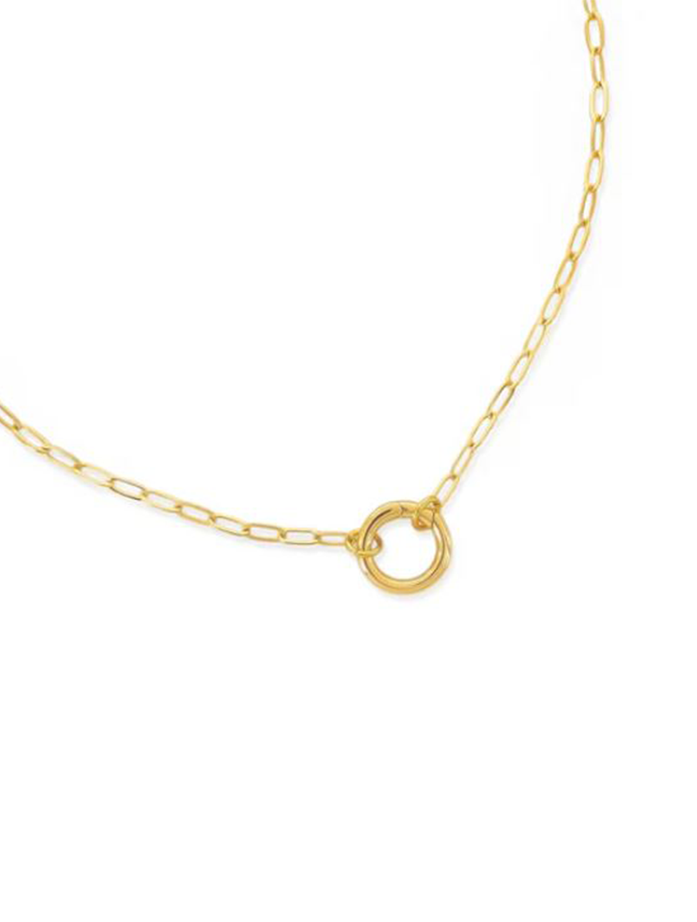 Paperclip Chain Necklace with Spring Ring