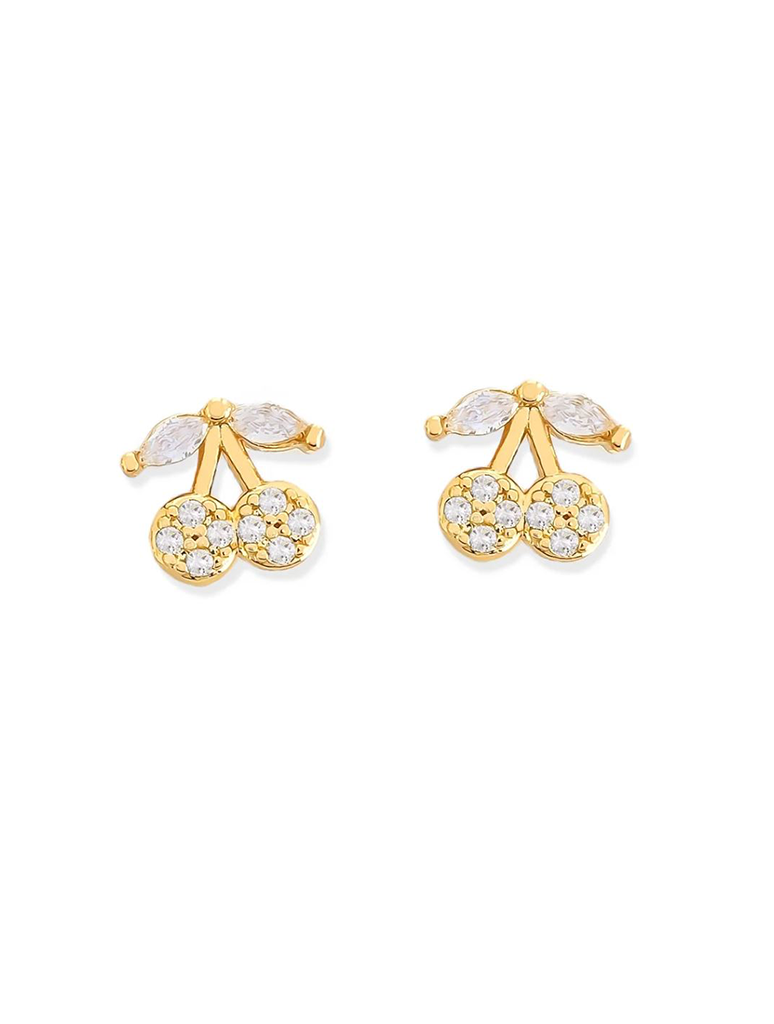 CZ Cherry Stud Earrings