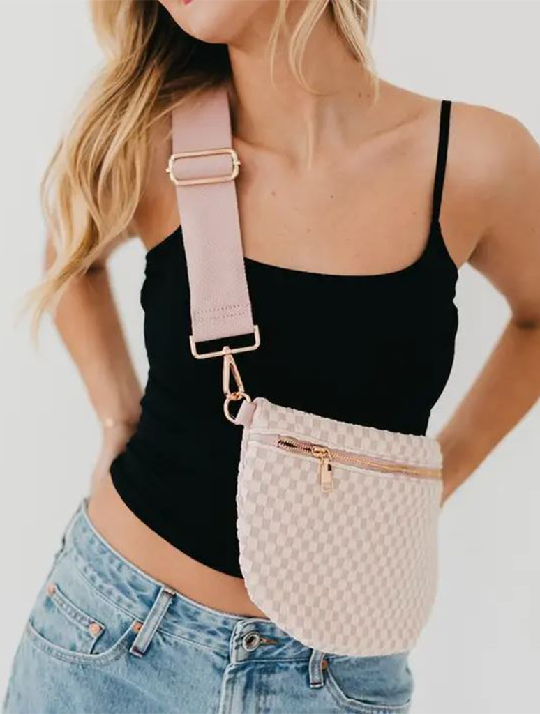 Westlyn Woven Bum Bag with Studded Detail