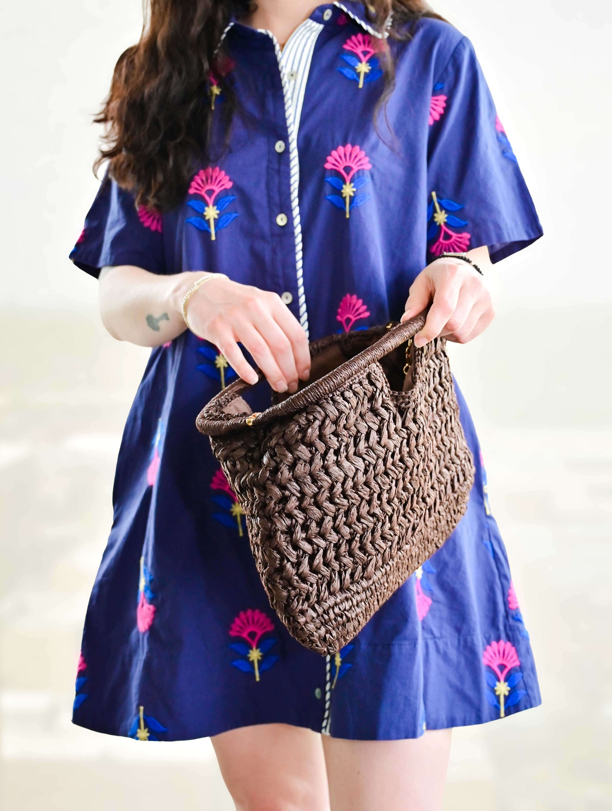 Portofino Straw Clutch