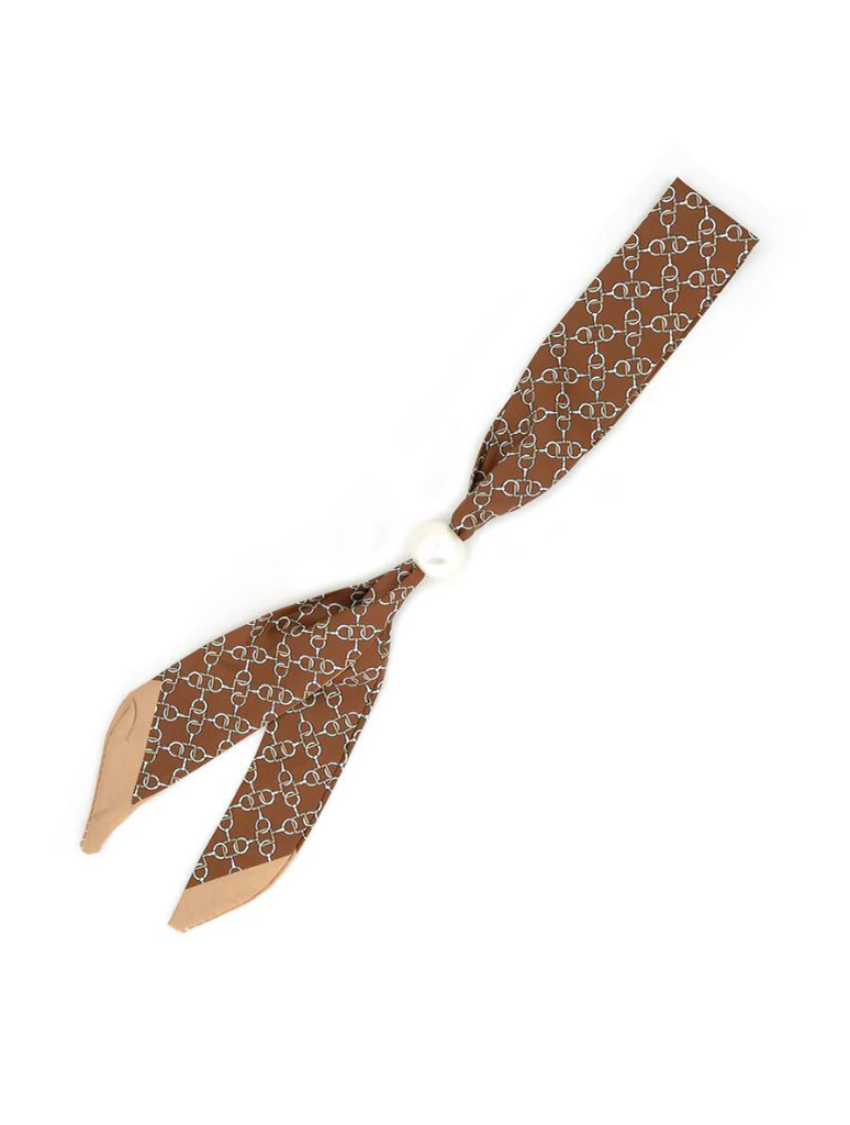 Scarf with Pearl Detail