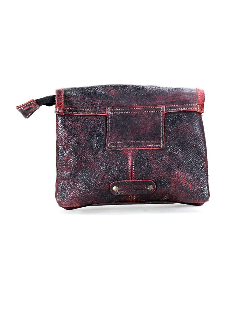 Rear image of Ziggy bag with removable and adjustable leather strap visible