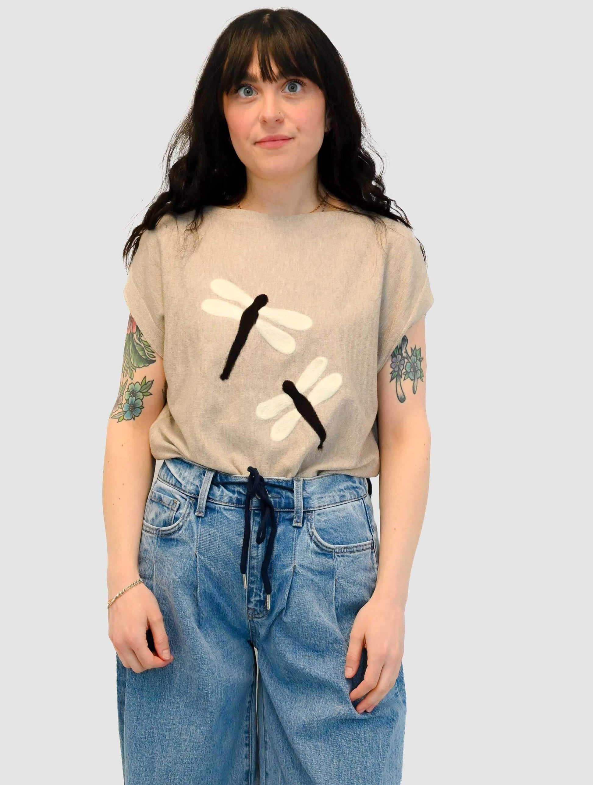 Sleeveless Dragonfly Sweater