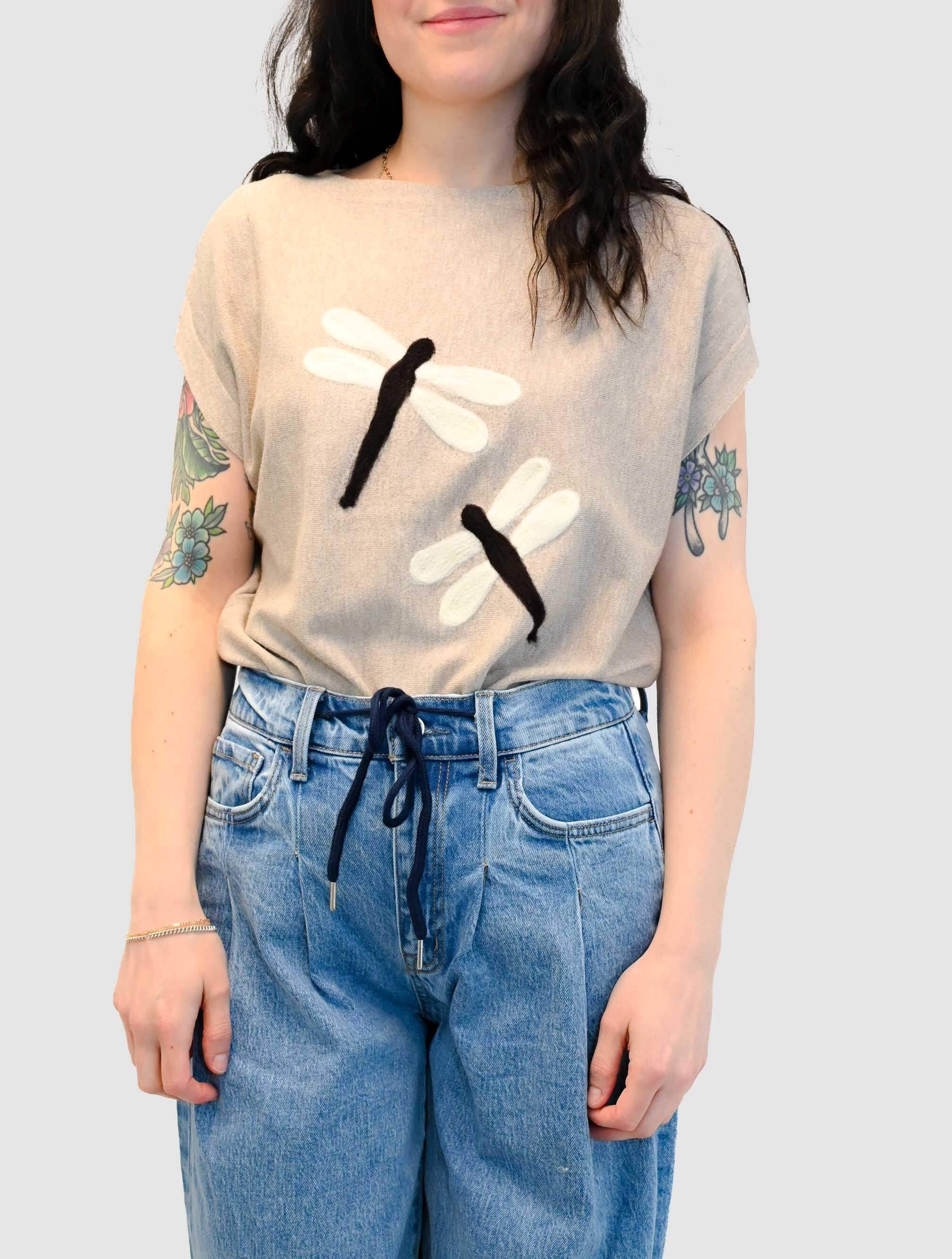 Sleeveless Dragonfly Sweater