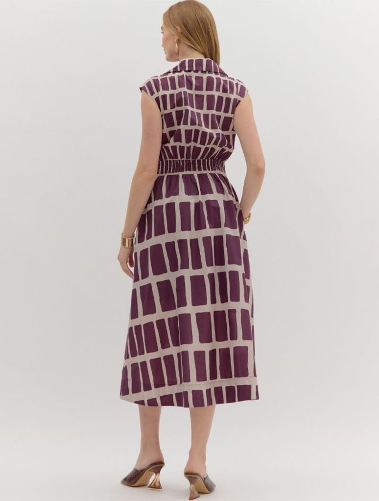 Knot Front Sleeveless Midi Dress