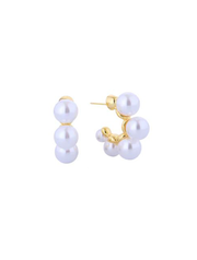 Pearl Huggie Earrings