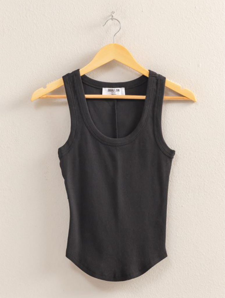 Scoop Neck Ribbed Tank Top