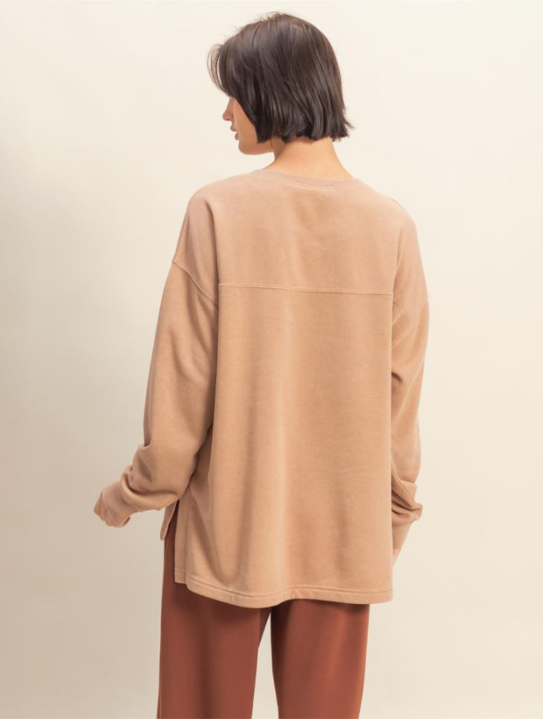 Crewneck Pullover With Single Pocket