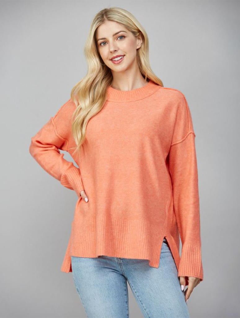 Side Slit Oversized Sweater