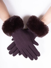 Faux Fur Cuff Gloves