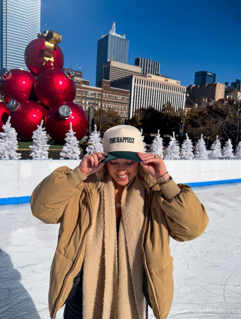 "The Happiest" 3D Puff Snapback Hat