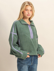 Fleece Half Zip Pullover Sweater
