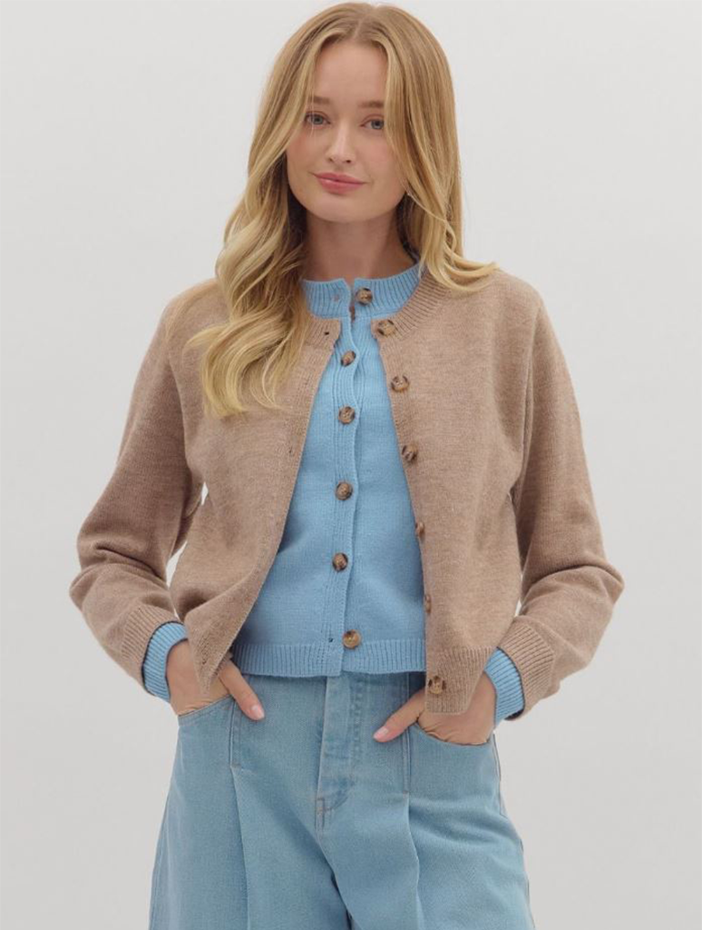 Solid Layered Cardigan