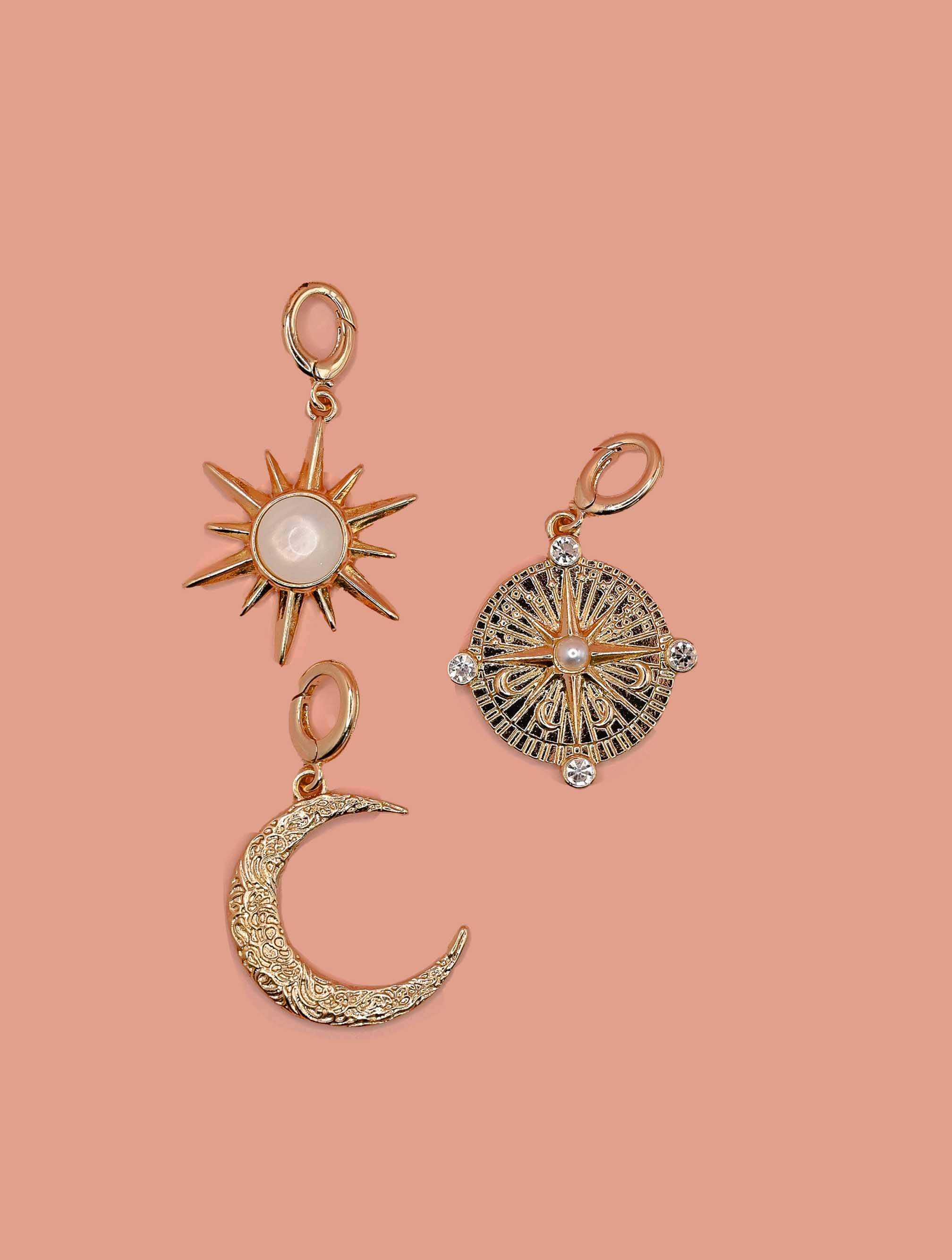 Set of Three Gold Pendants