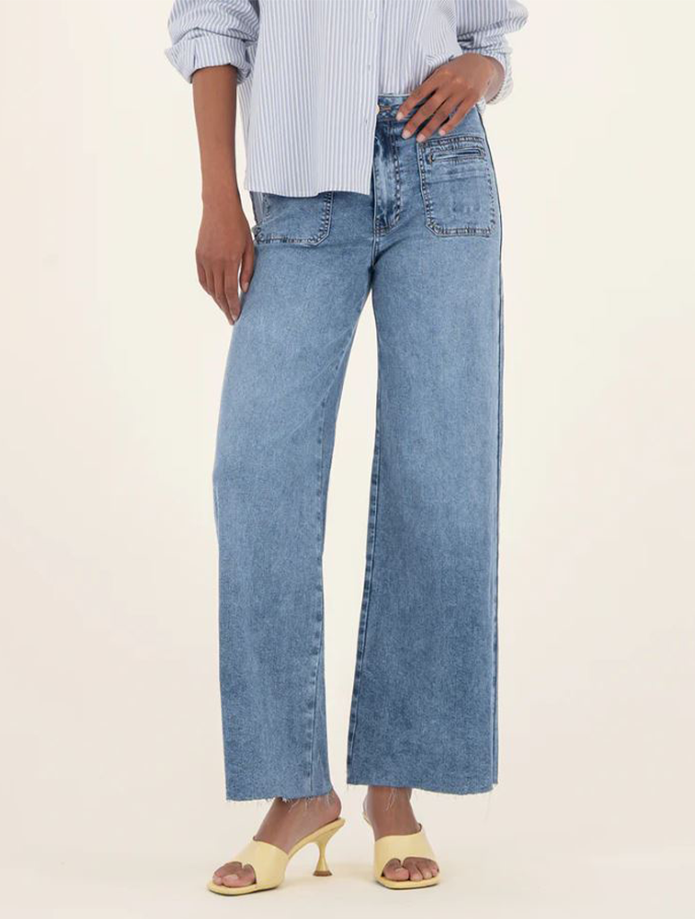 Kut From The Kloth Meg High-Rise Wide Leg with Patch Pocket