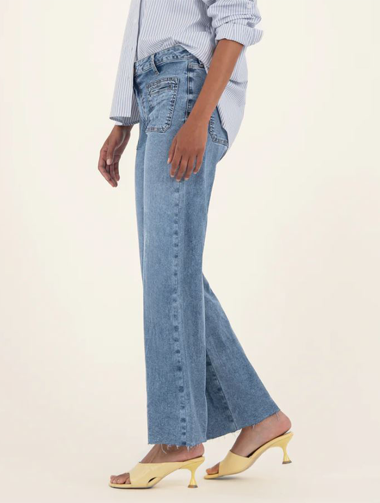 Kut From The Kloth Meg High-Rise Wide Leg with Patch Pocket