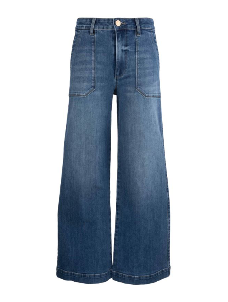 Kut From The Kloth Meg High-Rise Wide Straight Leg with Pork Chop Pockets