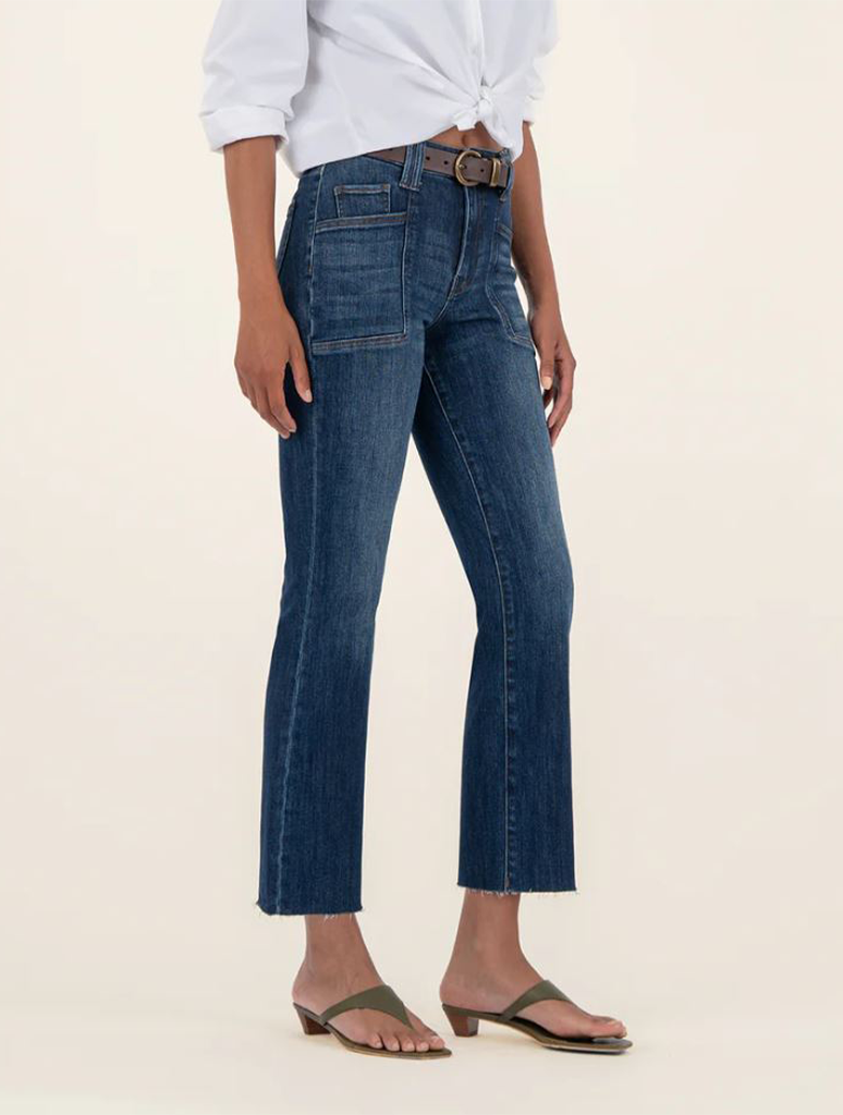 Kut From The Kloth Kelsey Front Pocket Raw Hem Jeans