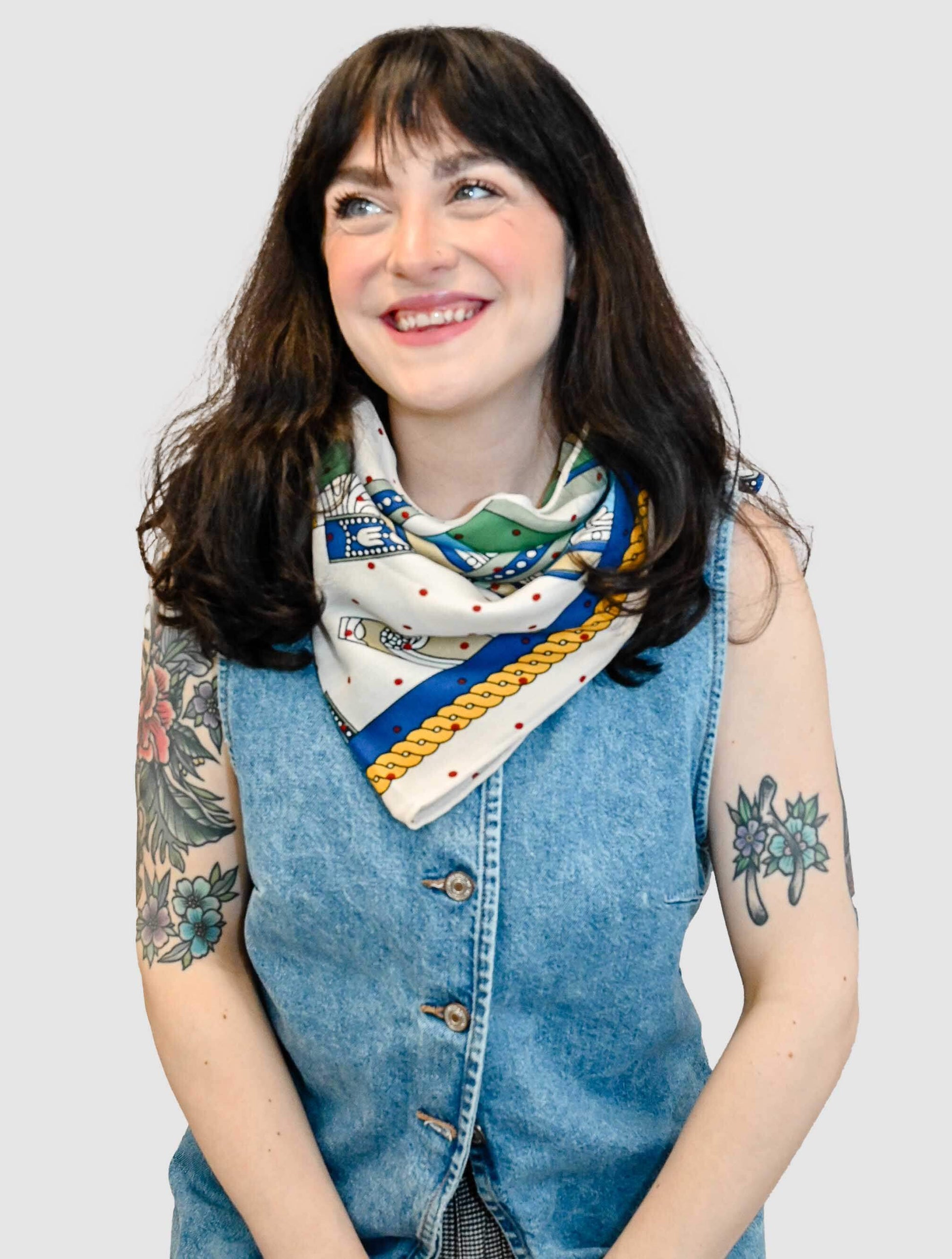 Triangle Shape Floral Scarf