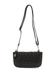 Lattice Woven Mini Crossbody Wristlet Clutch