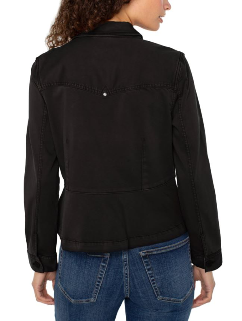 Liverpool Peplum Hem Trucker Jacket