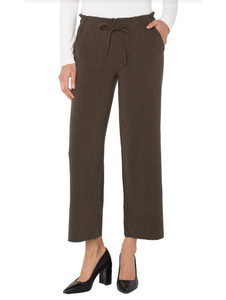 Liverpool Pull On Tie Waist Wide Leg Pant