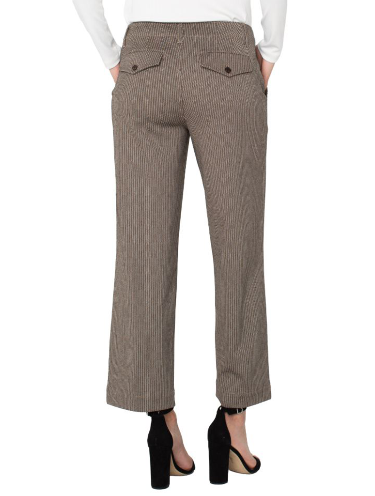 Liverpool Wide Leg Crop Trouser with Flap Pockets