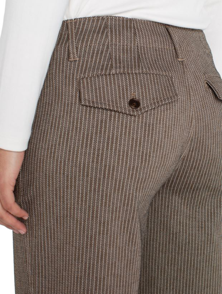 Liverpool Wide Leg Crop Trouser with Flap Pockets